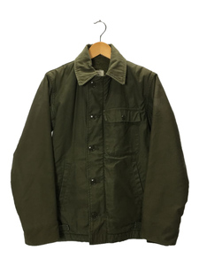 US.NAVY◆80s/A-2 DECK JACKET/デッキジャケット/S/コットン/KHK