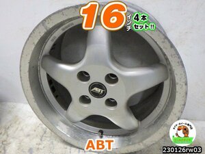 [中古ホイール4本セット]ABT[16x7.5J+35/108/4H]深リム(約50mm)/プジョー308(T7),408(T7),5008(T8)