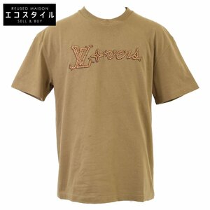 LOUIS VUITTON ルイヴィトン 国内正規 24AW 1AFXP2 オーガニックコットン エンブロダードシグネチャーコットンTシャツ M メンズ