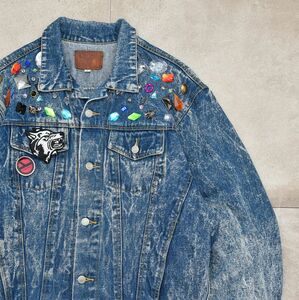 Decoration custom chemicalwash denim jktデコレーション カスタム ケミカルウォッシュ デニム ジャケット