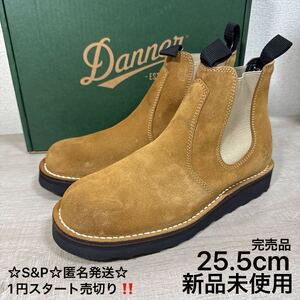 1円スタート売切り 新品未使用 25.5cm Danner SKIDMORE SIDEGORE ダナー サイドゴア ブーツ 天然皮革 MADE IN JAPAN スエード スニーカー