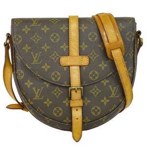 本物 ルイヴィトン LOUIS VUITTON LV シャンティ GM モノグラム ショルダーバッグ ポシェット ブラウン M51232