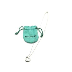 【1000円スタート】TIFFANY&Co.　ティファニー　ネックレス　オープンハート　SV925　ブランドアクセサリー　レディース　刻印　11D-029