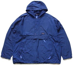 ★90s patagoniaパタゴニア バギーズプルオーバー コットン×ナイロンパーカー 紺 XL★アノラック オールド アウトドア オーバーサイズ