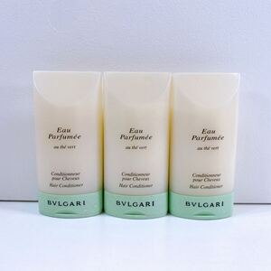 375【中古】BVLGARI Eau Parfumee au the vert ブルガリ オ・パフメ ヘアコンディショナー 75ml 3本セット レディース フレグランス 現状品