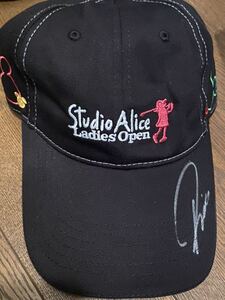 LPGA 森田理香子 直筆サイン入り STUDIO ALICE LADIES OPEN 非売品 ディズニー 大会記念キャップ