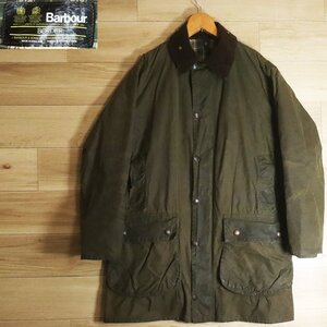 =7R/S5.13-3　80s　ビンテージ　イギリス製　Barbour　バブアー　Border　ボーダー　オイルドジャケット　ハンティングジャケット