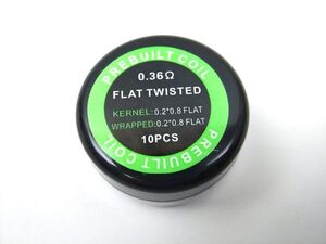 プリメイド プリビルド コイル カンタルA1 FLAT TWISTED 0.36ohm 10個セット