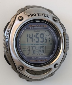 カシオ / CASIO　プロトレック　PRW-200TJ　ヘッドのみ　TOUGH SOLAR　WR 10BAR　温度計　稼働品　PRO TREK 中古・現状　管理№ 7458