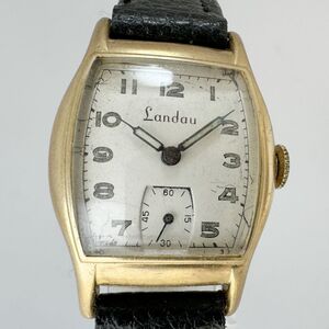 Landau WATCH Co レクタンギュラー アールデコ ミリタリー アンティーク 手巻き メンズ腕時計