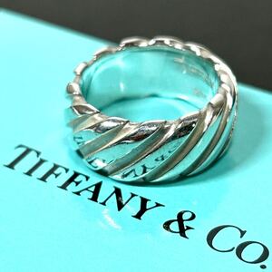 【ティファニー】基準内 TIFFANY&Co. 指輪 ツイスト スクリュー スパイラル トルネード シルバー925 サイズ約10号 リング レディース 箱付