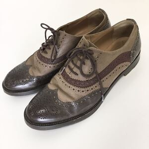 ★ FRATELLI ROSSETTI ◆レザー ウィングチップ ブローグシューズ ブラウン サイズ35.5 レースアップ フラテッリロセッティ ◆W7 たNN3U-10