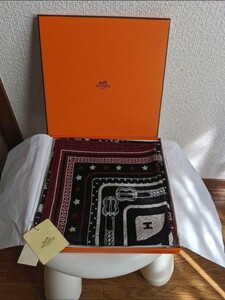 新品タグ付き HERMES カシミアシルクバンダナ 未使用 エルメス 確実正規 カシシル スカーフ