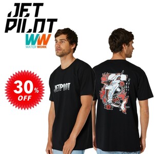 ジェットパイロット JETPILOT Tシャツ セール 30%オフ 送料無料 シャーク フラッシュ メンズ Tシャツ W23603 ブラック XL