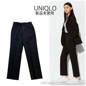 UNIQLO ユニクロ . 新品未使用 感動 スリム パンツ ブラック 黒 Ｍ 送料無料