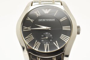 エンポリオアルマーニ スモセコ ブラックフェイス AR-0680 クオーツ メンズ 腕時計 EMPORIO ARMANI