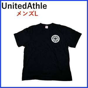 N3192*UnitedAthle*ユナイテッドアスレ*メンズトップス*半袖*Tシャツ*コットン100%*メンズL*ブラック