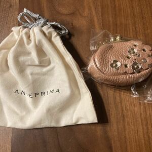 新品保存袋付き アンテプリマ 小銭入れ 牛革 コインケース 財布 がま口財布 チェーンストラップ付き