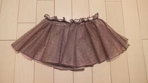 ★Chacott KIDS チャコット キッズ★ バレエ スカート 120K 115～125cm 　ブラウン×ピンク　