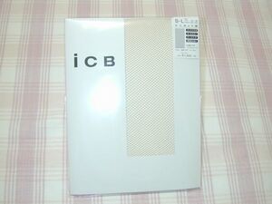 iCB*ストッキング/ミニネット柄 ベビーベージュ/S-L/新品/送料込