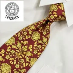 VERSACE ヴェルサーチ メデューサ　ネクタイ　派手　総柄シルク100%