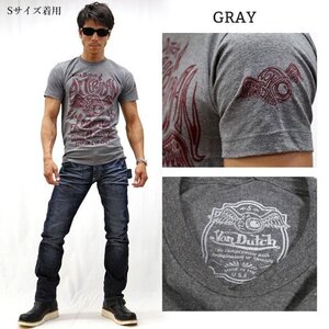 【超特価！！】 Von Dutch ボンダッチ 【販売価格5900円+税】 半袖TEE sskb270 GRAY サイズ M