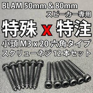 BLAM ブラム 50mm 80mmフルレンジ ミッドレンジ スピーカー専用ネジ■補修部品 特注 LFR52 LFR80 LM80 FRS 2N50 3N50+ スコーカー使用可能