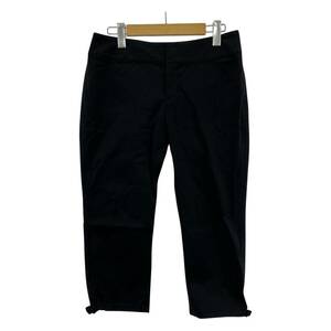 ANAYI アナイ 裾リボン　クロップド パンツ size38/ブラック レディース