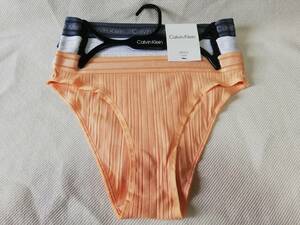 新品! カルバンクライン レディース ビキニ ショーツ3枚セット Sサイズ オレンジ/ホワイト/グレー Calvin Klein アンダーウェア 下着