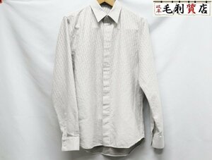 Dior ディオール オブリーク グラデーション コットン シャツ 013C502A4836 グレー サイズ40 メンズ 【中古】 服