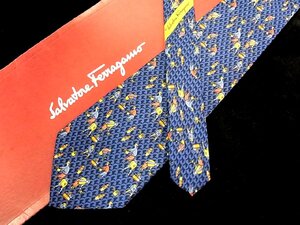 ♪今週の特売980円～♪3101♪良品【FERRAGAMO】フェラガモ【人 農業 ジョウロ カゴ 柄】ネクタイ♪