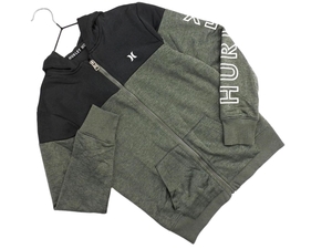 Hurley ハーレー ジップアップ パーカー sizeM/黒ｘグレー ◇■ ☆ ejc4 レディース