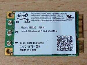 Intel 無線LANカード　4965AG_MRW ②