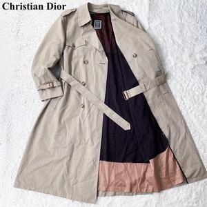 【サイズXL】Christian Dior クリスチャンディオール ディオール DIOR トレンチコート 42R ベージュ コットン ライナー ベルト付き メンズ