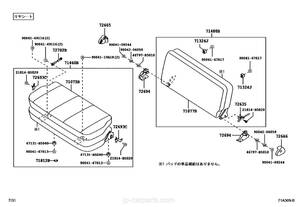 リヤシートバックロックカバー 左右セット ＬＨ/RH 72666-B5071-B0 72665-B5071-B0 ピクシスバン用 トヨタ純正部品 ハイゼットカーゴにも