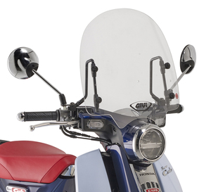 【送料無料】GIVI(ジビ)Honda Super Cub C125 ウィンドスクリーン クリア【1168A】+専用取付ステーKIT【A1168A】スーパーカブC125