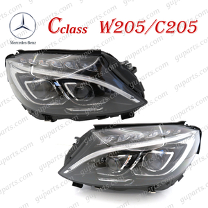 ベンツ C W205 C180 C200 4マチック C220d C250 C300 C350e C450 AMG C43 2014～2018 フロント ヘッド ライト LED ハロゲン