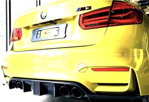 ★BMW F80M3 F82M4 F83M4カブ用KOHタイプLEDストップランプ付カーボンディフューザー/ディフェーザー/ブレーキランプ/Kohlenstof/エアロ