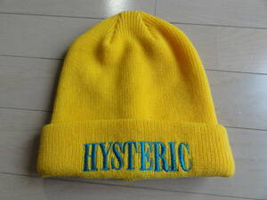 美品 HYSTERIC GLAMOUR ニット帽 黄色 02193QH02