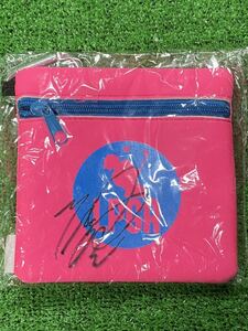 LPGA 菊地絵理香 直筆サイン入りLPGAオリジナルポーチ 新品 15㎝×15㎝