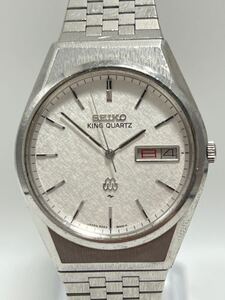 SEIKO KING QUARTZ KQ 9223-8000 QZ セイコー キング クォーツ デイデイト メンズ 腕時計 シルバー文字盤