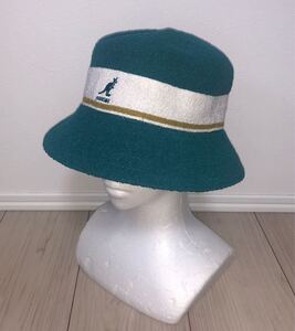 美品 KANGOL Bermuda Stripe Bucket K3326ST M カンゴール バミューダ ストライプ バケット バケットハット グリーン ホワイト 緑 男女兼用