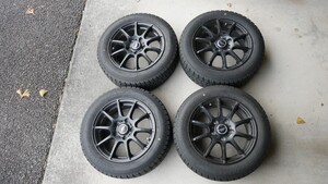 スタッドレスタイヤ＋アルミホイール４本セット　185/60R15　グッドイヤー アイスナビ７