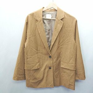 ◇ LOWRYS FARM ローリーズファーム ロング丈 長袖 ジャケット サイズF キャメル レディース E