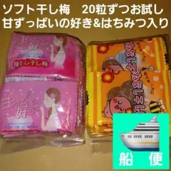 ソフト種なし干し梅 甘ずっぱいの好き&はちみつ入り 20粒ずつ（検おばぁの梅干し