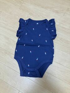 USED★baby GAP【アイス柄ロンパース】ネイビー/90(18-24month)