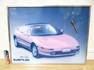 希少 非売品 90年代 ビンテージ TOYOTA トヨタ MR-2 MR2 SW20型 ミッドシップ 時計 旧車 街道レーサー レトロ 昭和 当時物 動作品