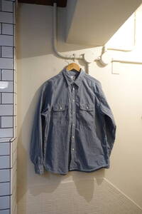 visvim ビズビム LUMBER L/S (C/SI CHAMBRAY) 0120205011006 サイズ3　ペンキ　古着加工　バックプリント　シャンブレーシャツ　正規品