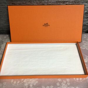エルメス　空き箱　36.5×18.5×2.9ｃｍ　美品　薄用紙付　オレンジ