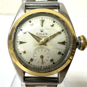 G845-W13-2111◎ ROLEX ロレックス オイスターパーペチュアル SUPER PRECISION スモセコ アンティーク ref.5002 レディース 自動巻き 稼働